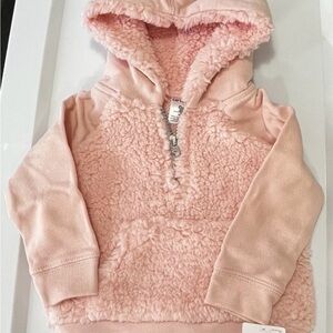 Carter's Soft Pink Sherpa Hoodie with Kanga Pocket